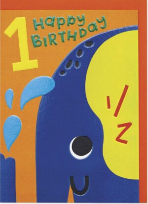 כרטיס ברכה Age 1 - Elephant