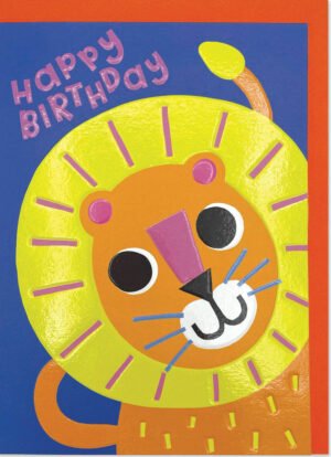 כרטיס ברכה Happy Birthday - Lion