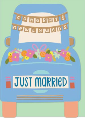 כרטיס ברכה Congrats Newlyweds. Just Married