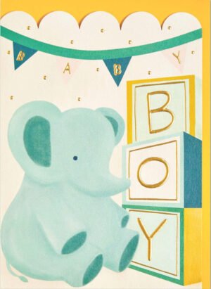 כרטיס ברכה Baby Boy' Elephant